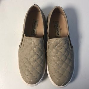 Tan Steve Madden slip ons